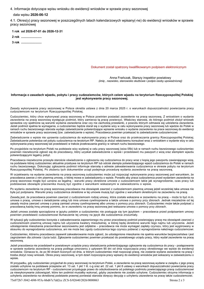 poland seasonal work permit