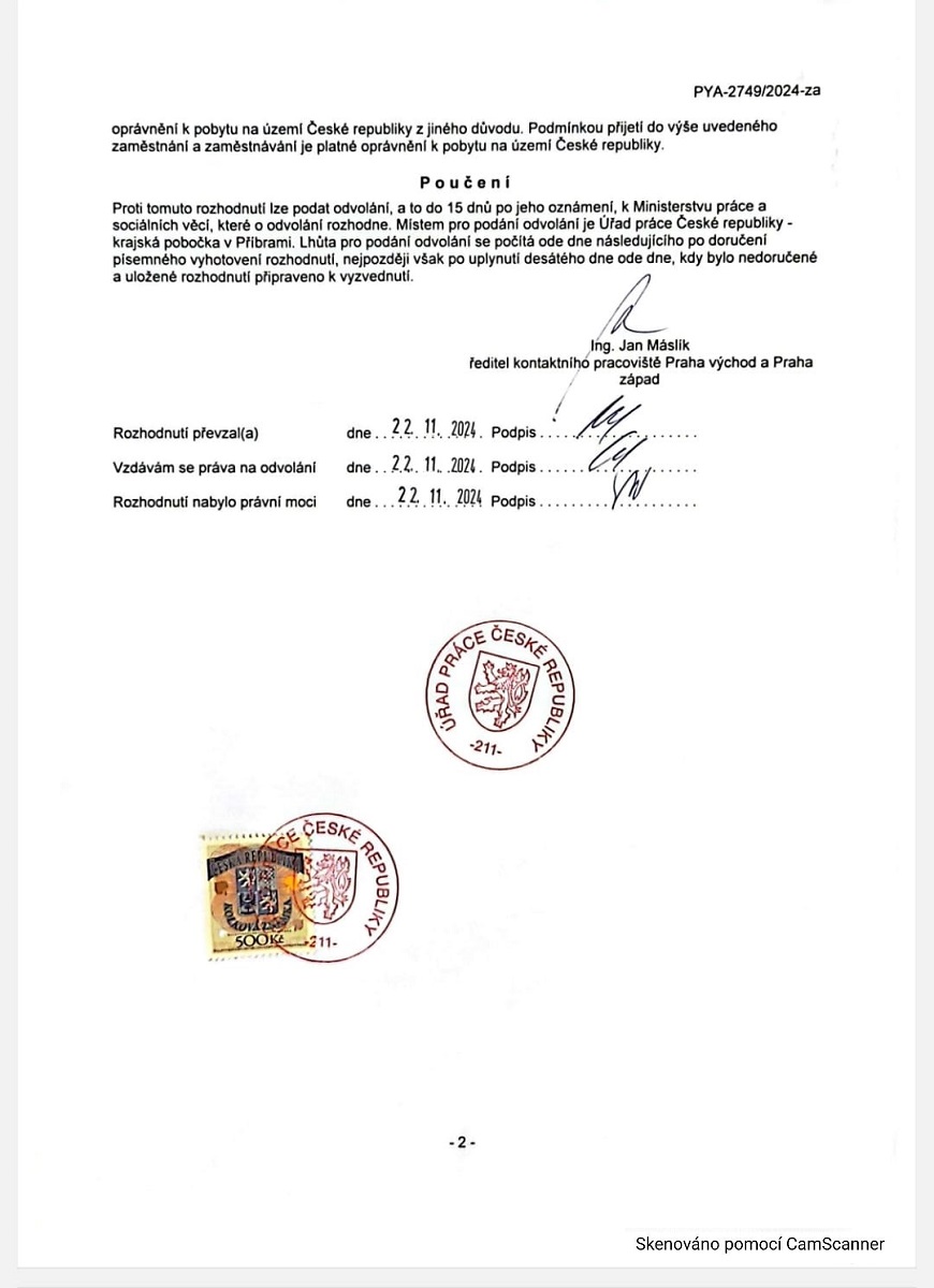 Czech republic work permit 