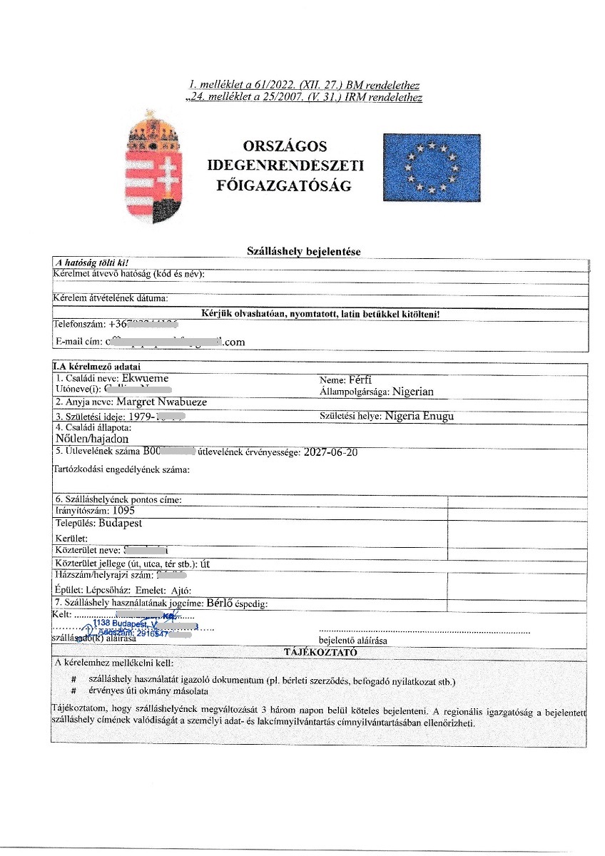 Work permit to Hungary