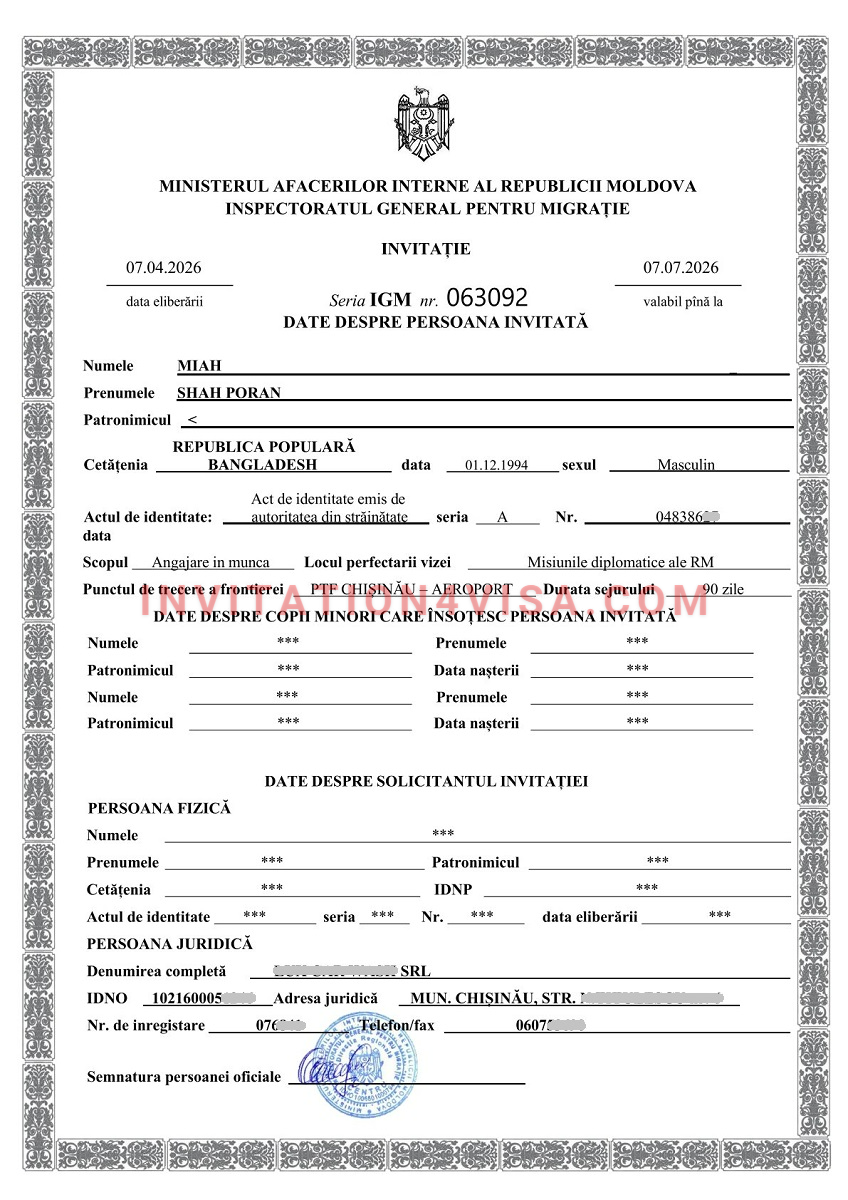 Moldova work visa