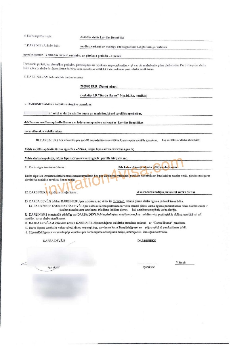 Latvia work permit