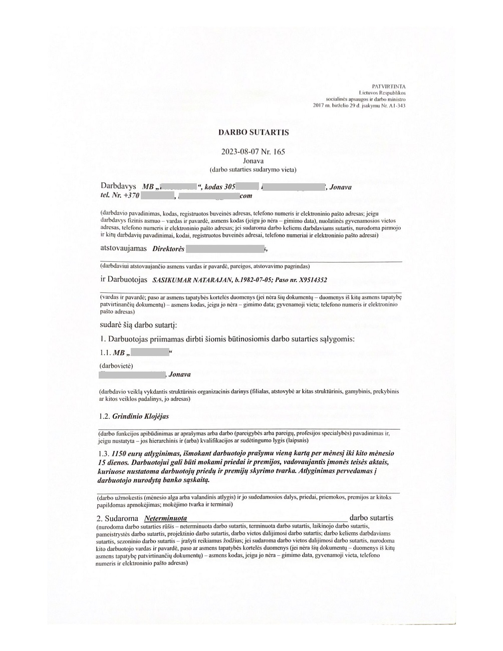 Lithuania work permit