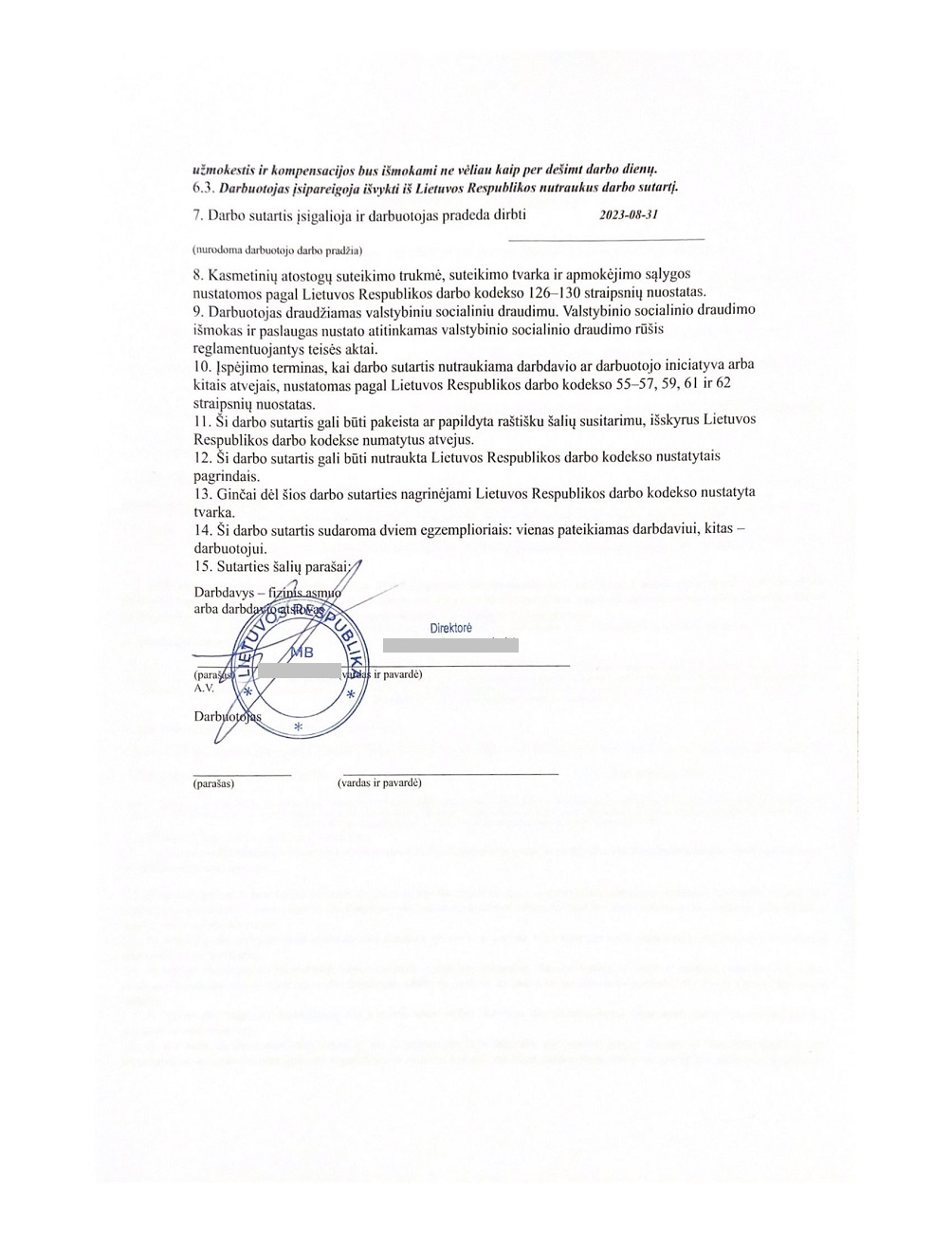 Lithuania work permit