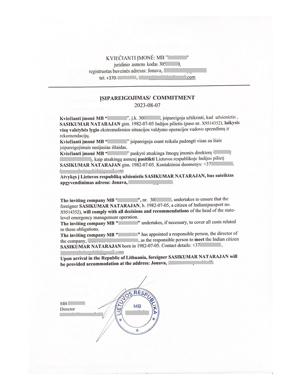 Lithuania work permit