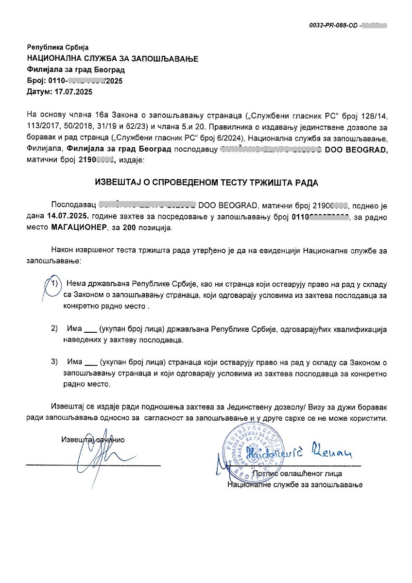 PPZ code Serbia