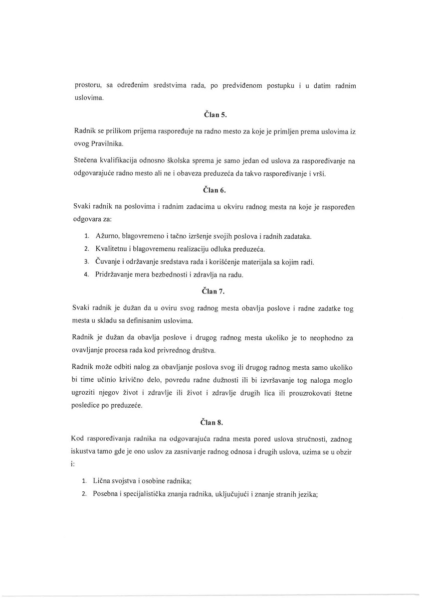 Pravilnik (Rulebook)