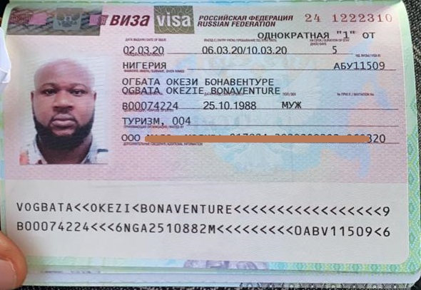 Tourist visa to Russia