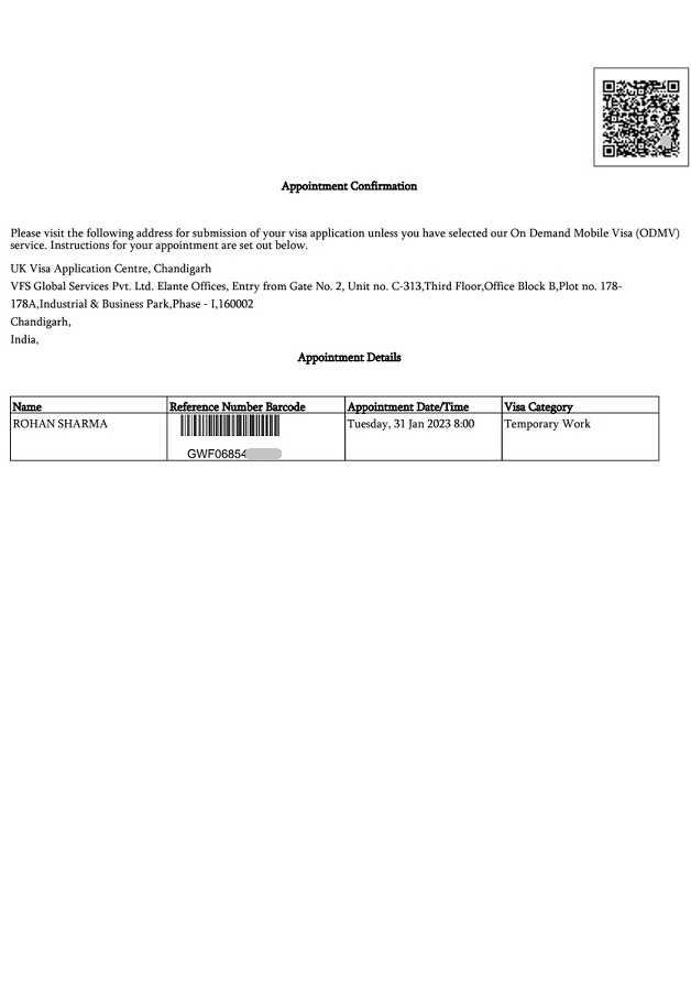 Appointment Registration Uk Tier5 visa