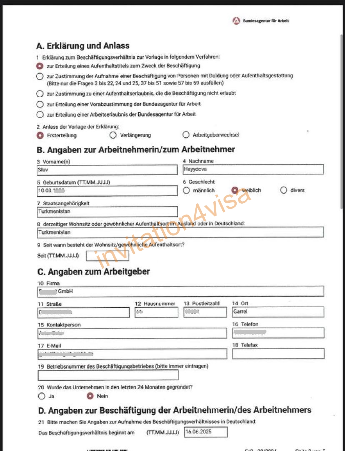 Germany work permit