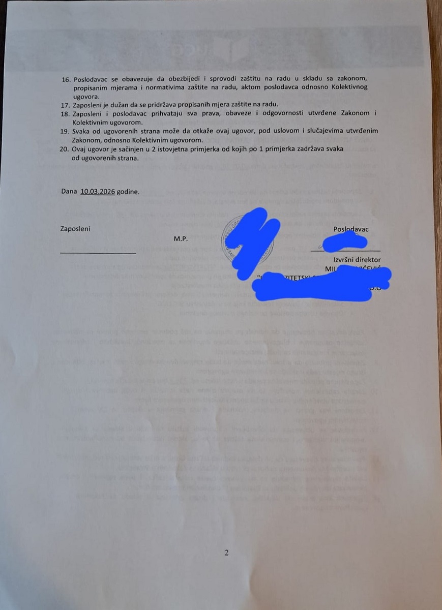 Seasonal work permit to Montenegro