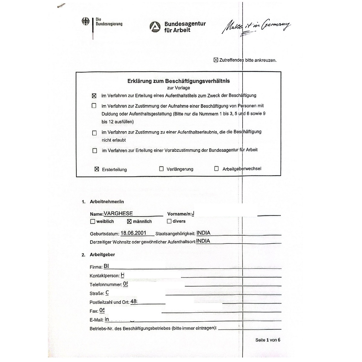 Germany work permit